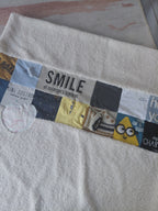 A partir de vêtement bébé, enfant, adultes, personnes chères... Couverture souvenir avec bandeau
Impression dessin ou photo sur tissu.